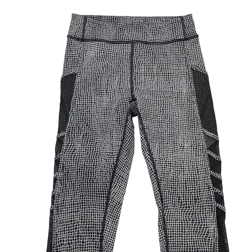 LULULEMON Wild And Free Tight Sz 6 Fall Net White Black - Picture 6 of 10